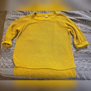 Mote Dark Yellow Knit Sweater Size Medium